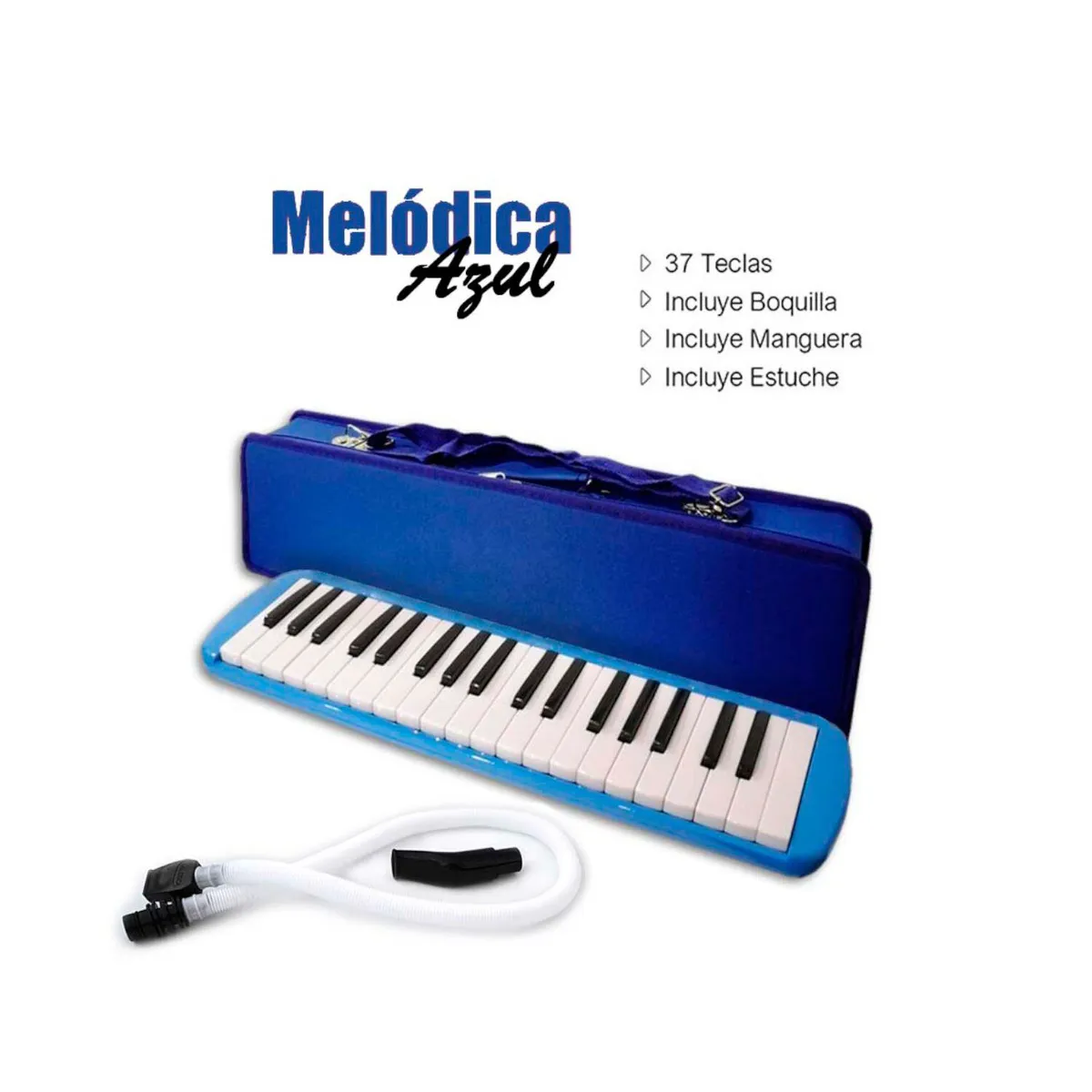 MELODY - MELÓDICA 3 OCTAVAS CON ESTUCHE RÍGIDO AZUL