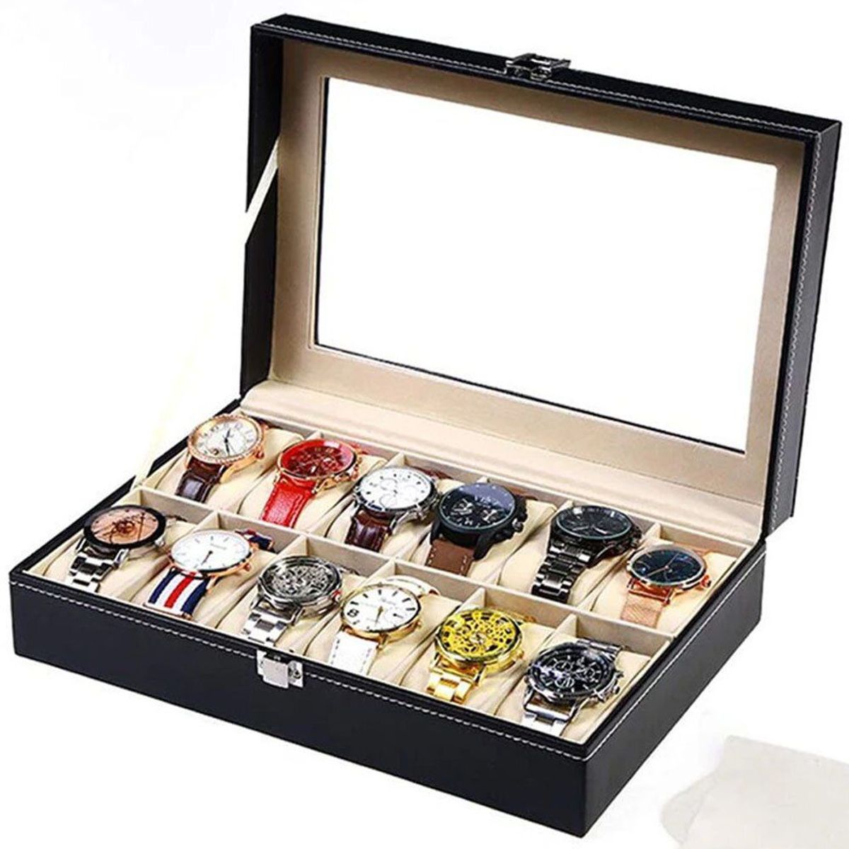 GENERICO - Organizador Porta Relojes X12 Biocuero