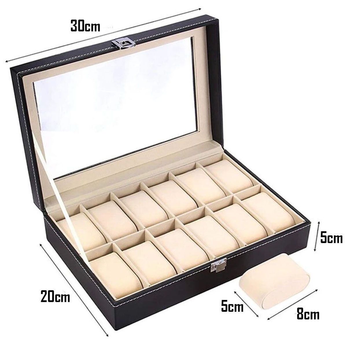 GENERICO - Organizador Porta Relojes X12 Biocuero