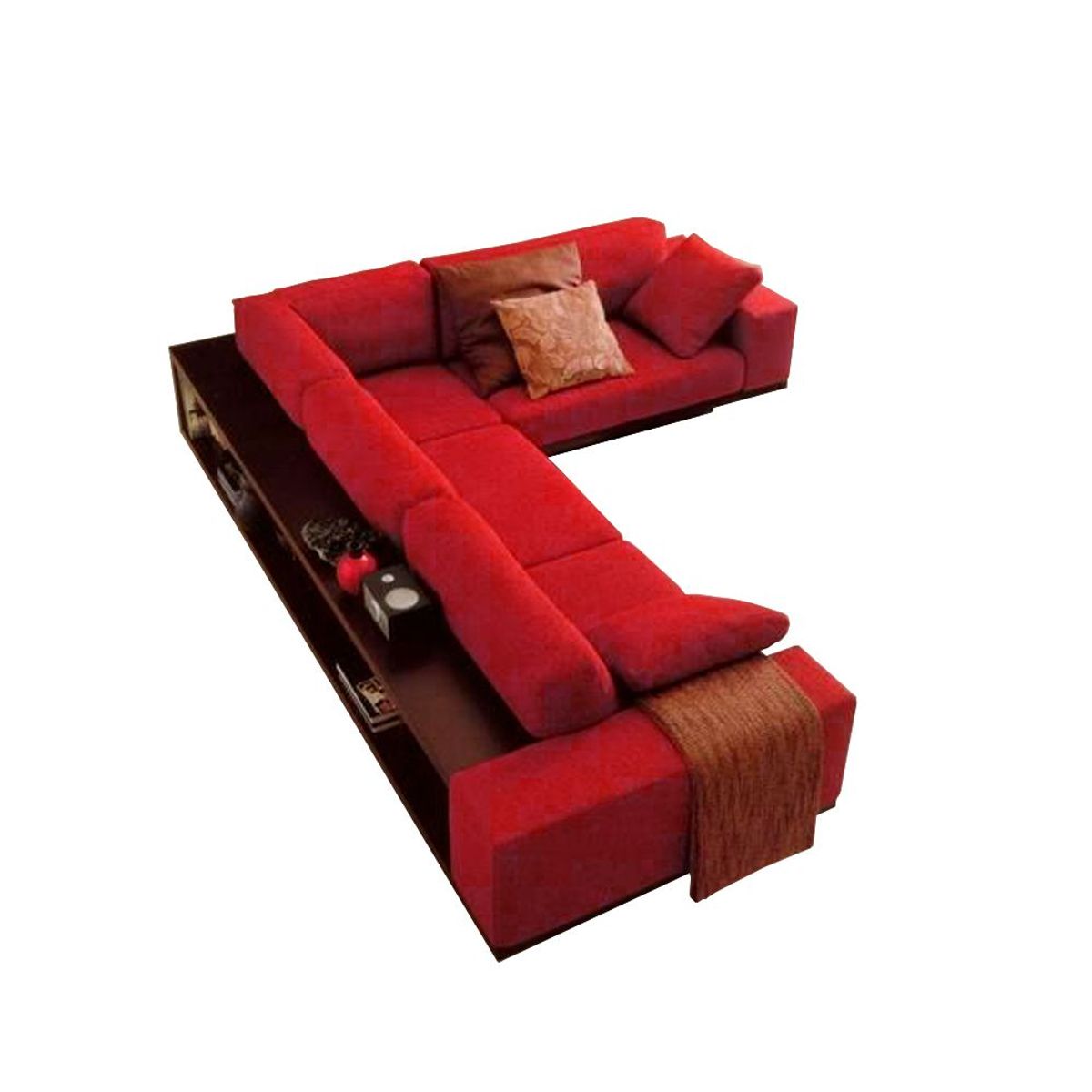 HOME PREMIUM - Seccional Alix Derecho Multifuncional  Rojo.