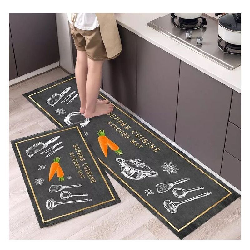 GENERICO - Pack x 2 Alfombra decorativa tapete antideslizante Modelo Aleatorio