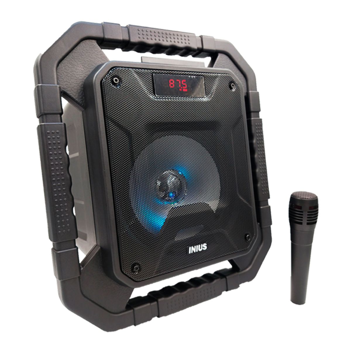 INIUS - Parlante Inalámbrico Inius Karaoke con Micrófono y Luces RGB