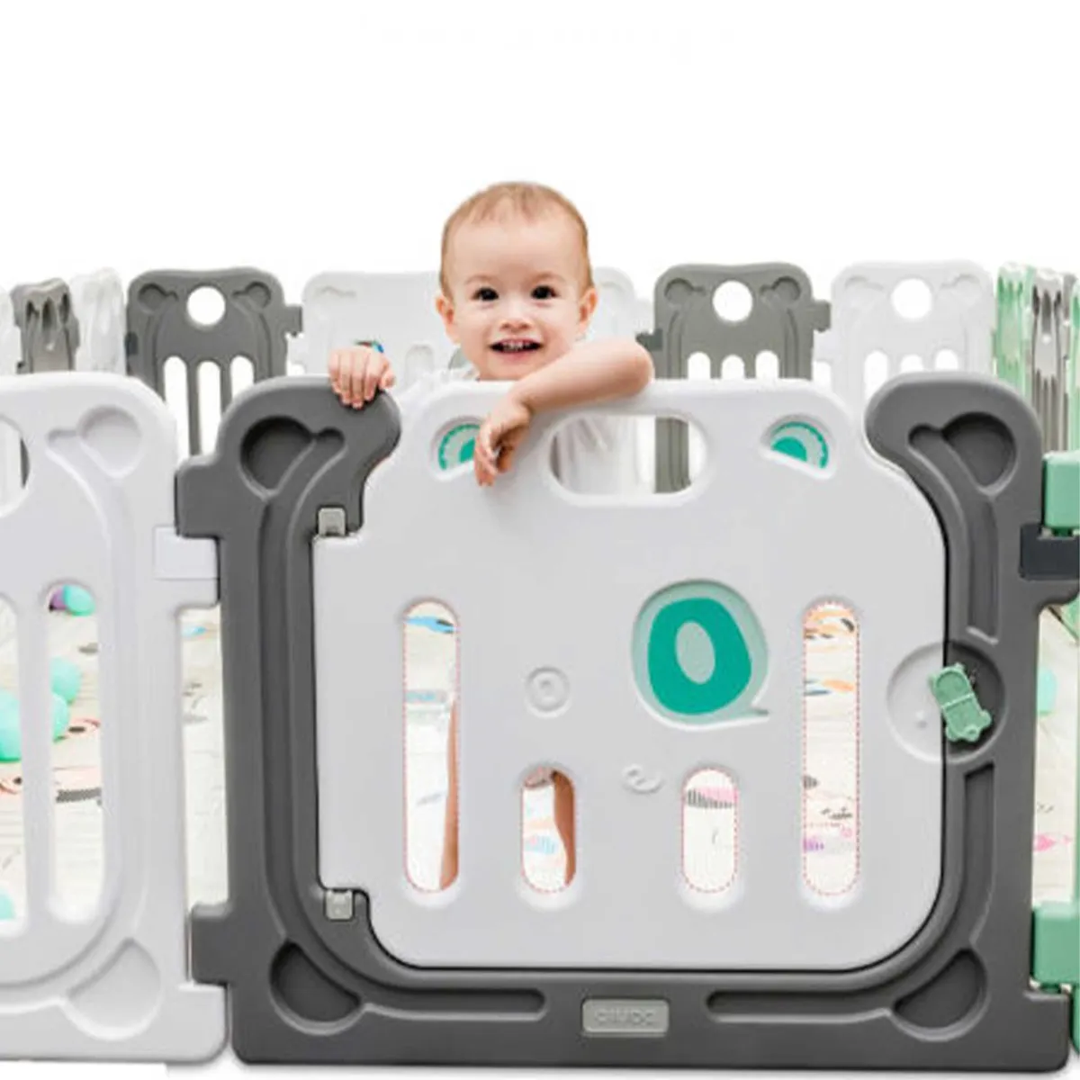 LA SONAJA - CORRAL VALLA PLAYPEN AQUA GRIS BLANCO VERDE 189M X 192M