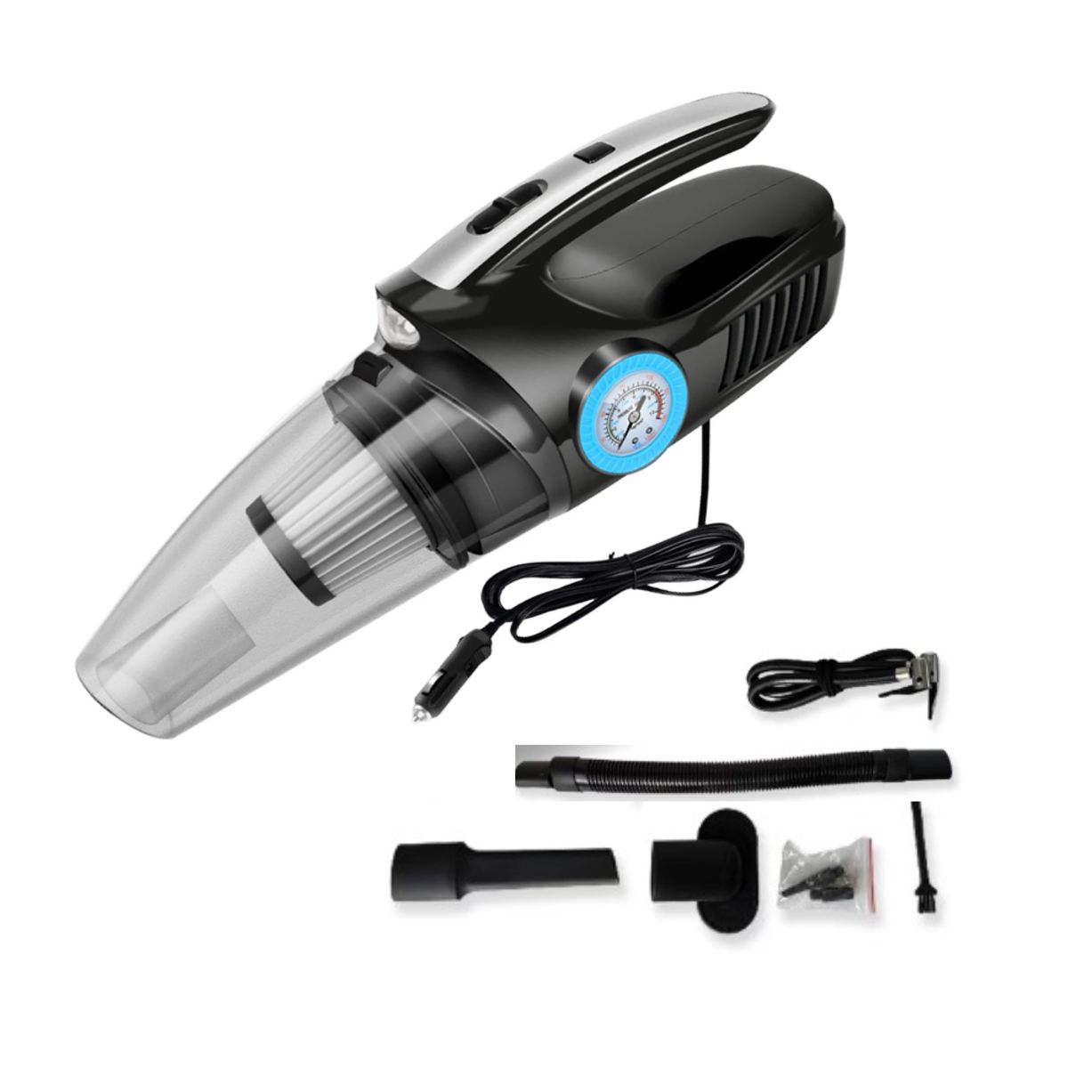 GENERICO - Aspiradora Y Compresor De Aire Para Auto 120 Watts Inflador