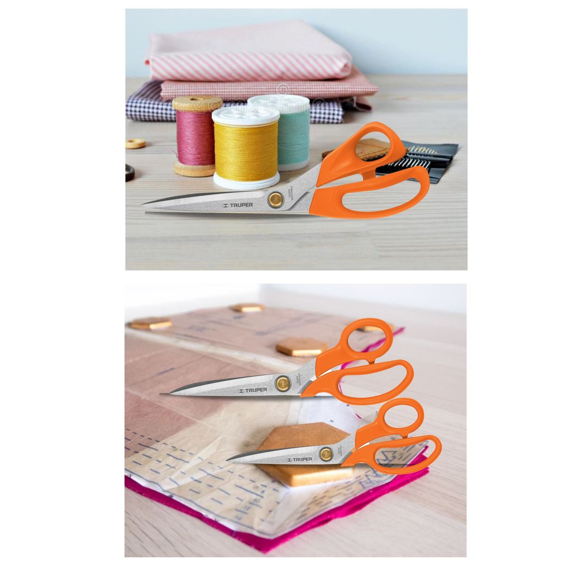 TRUPER - Juego de  tijeras para costura 3 piezas, Truper