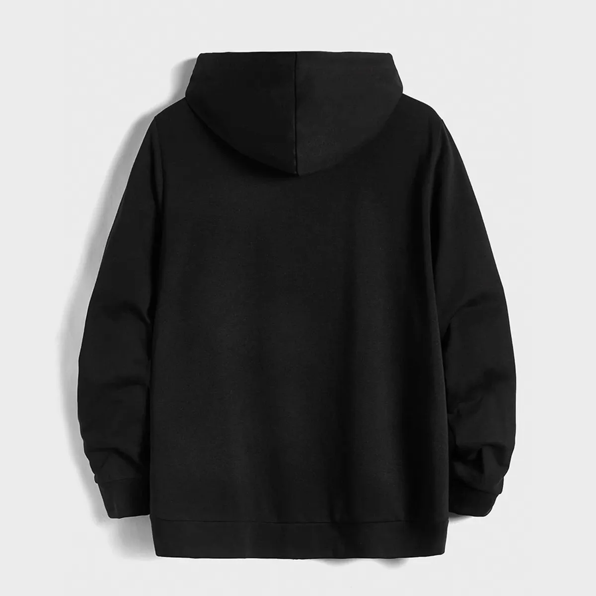 YANSUS - Polera Yansus Capucha Negro Manga Larga Algodón