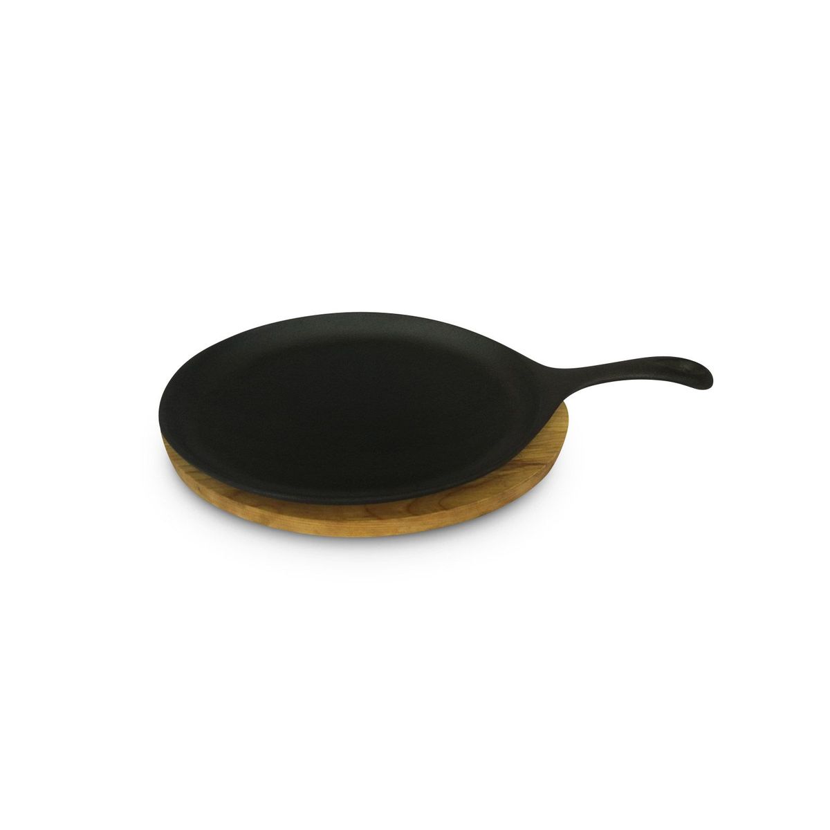 RECORD - Record Sartén Ovalada Hierro Fundido con de base madera