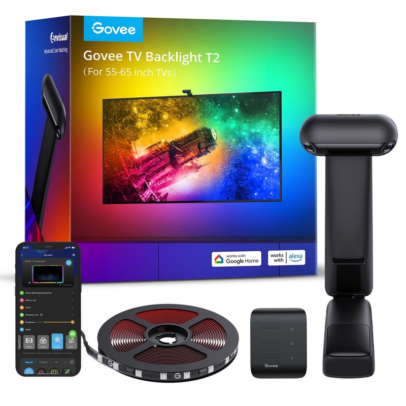 GOVEE - Govee T2 Envisual Tira Led Ambilight Tv Con Cámara Dual