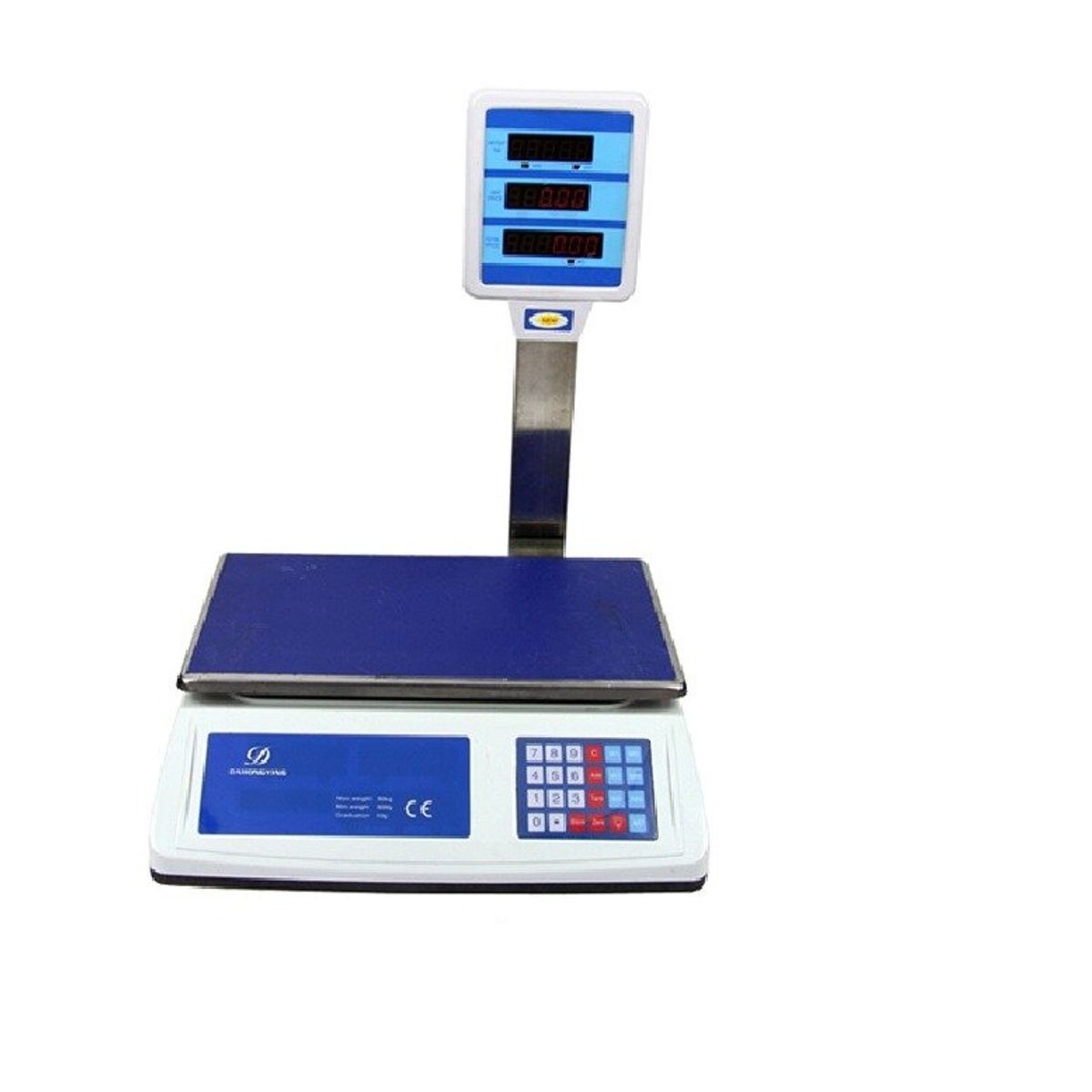 GENERICO - Balanza comercial 40 kg  mástil y doble visor