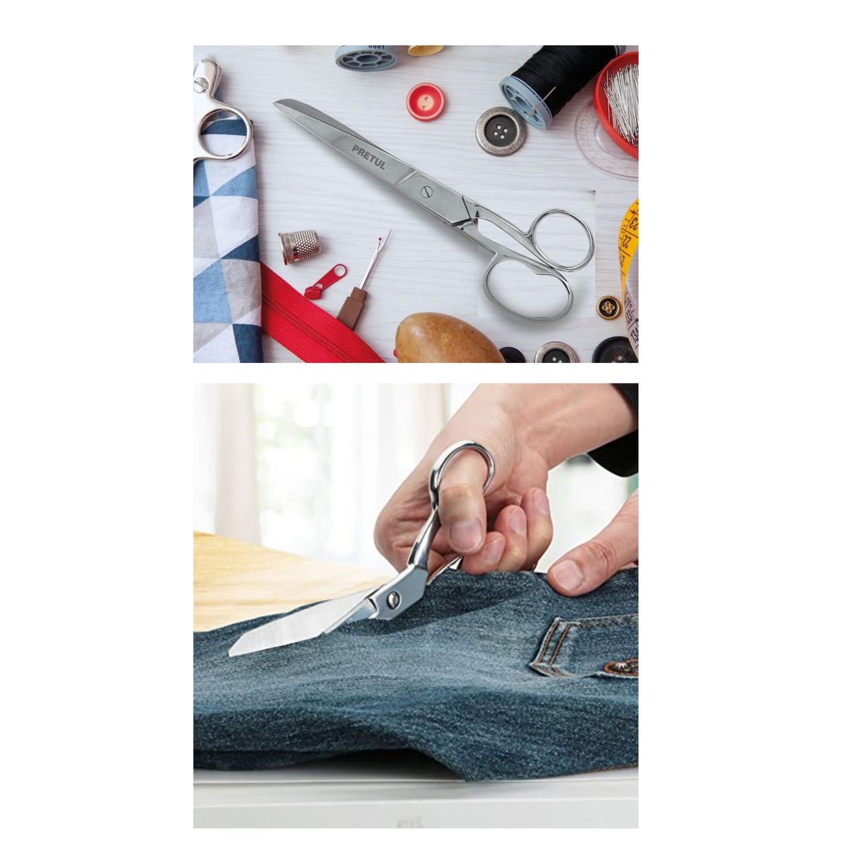 PRETUL - Juego de  tijeras para costura  2 piezas, Pretul