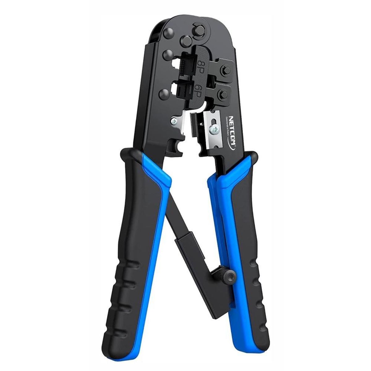 NETCOM - 3 en 1 Crimpeador ponchadora rj45 cable de red pelador Netcom