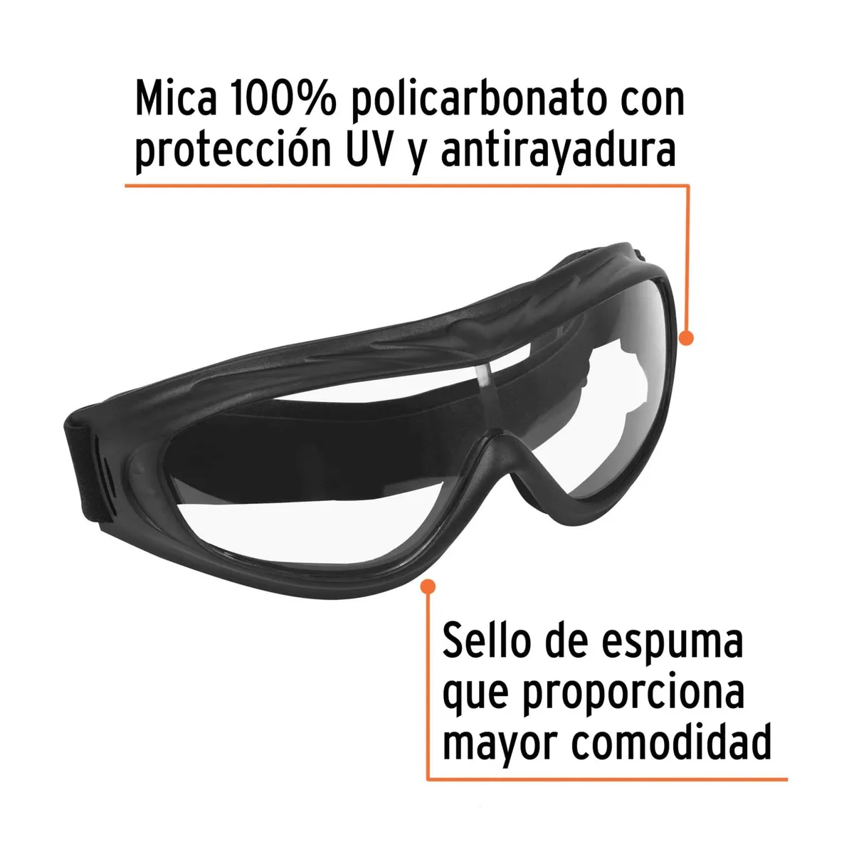 TRUPER - Lente Gogles de seguridad antiempañante Truper