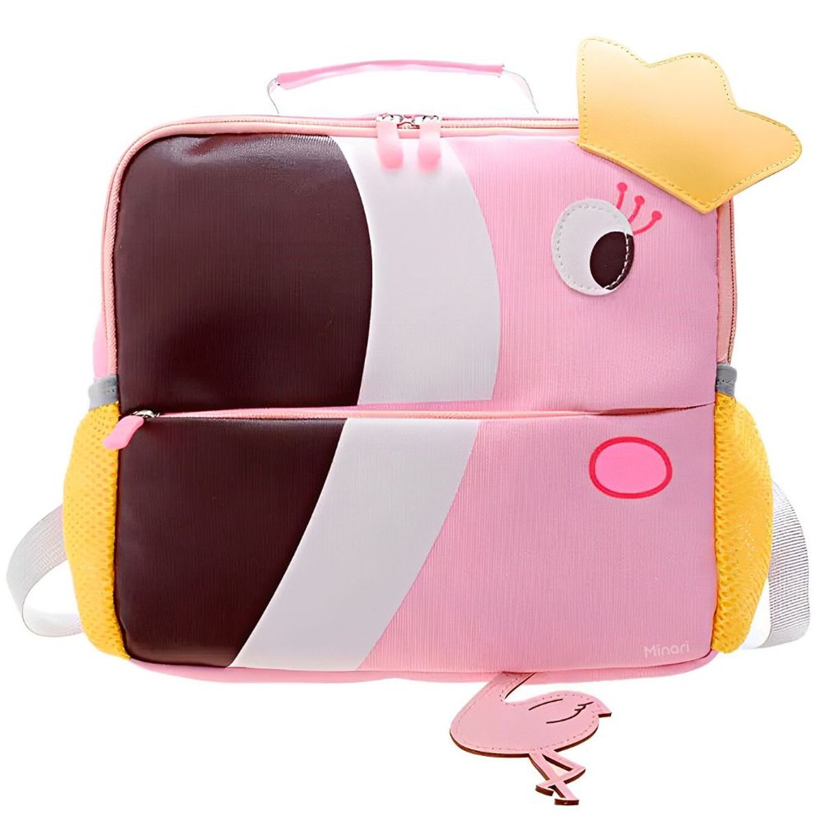 MINARI - Mochila Escolar Infantil para Niños de Animales Flamenco Rosa 71M