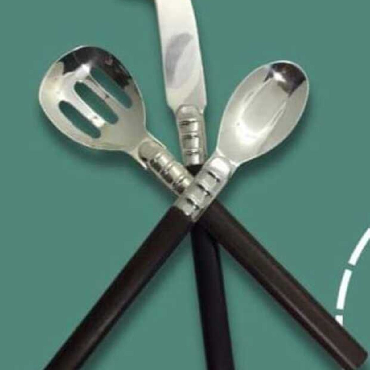 PERUVIANE - Juego o set de cubiertos en madera y plaque