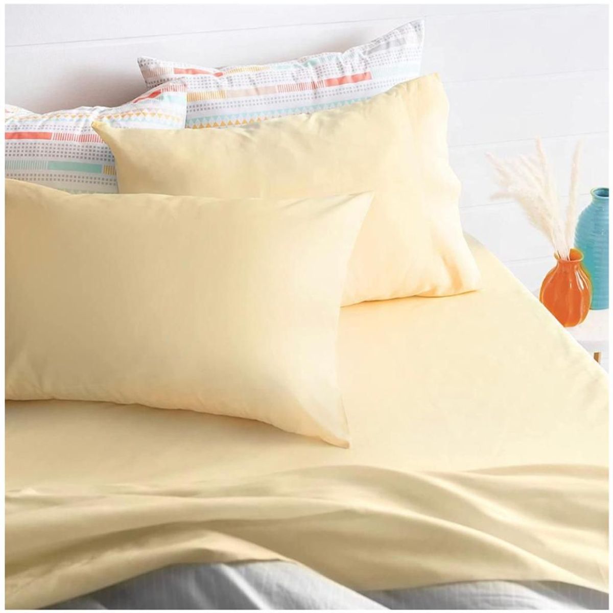 TEFI HOME - Juego de sábanas Yellow 1.5 PLAZAS