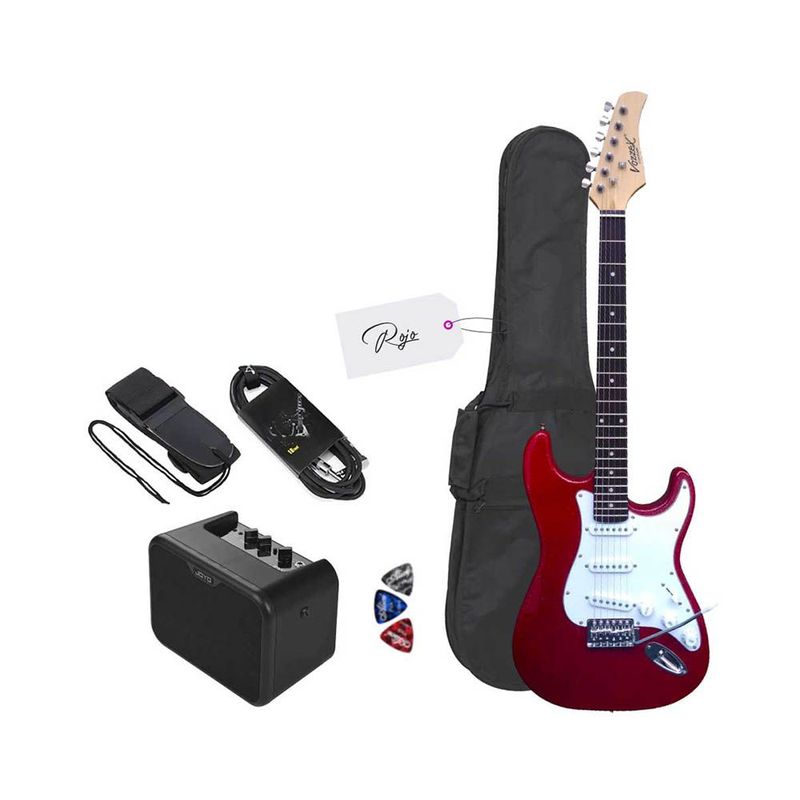 VOZZEX - PACK ELECTRICO STRATO RED WINE - AMPLIFICADOR JOYO 10W