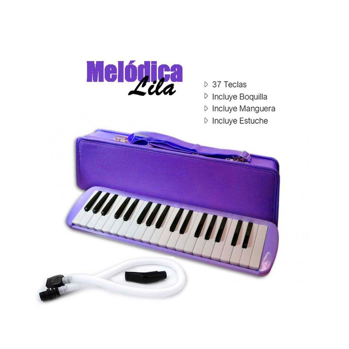 MELODY - MELÓDICA 3 OCTAVAS CON ESTUCHE RÍGIDO LILA
