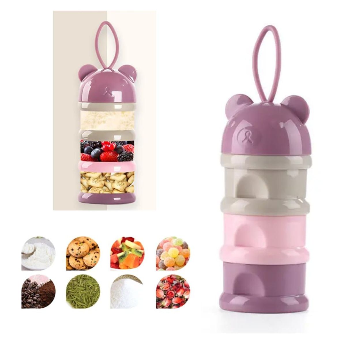 GENERICO - Dispensador de leche en polvo rosado