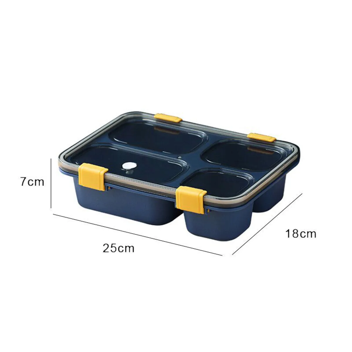 S/M - Lonchera de Alimentos 4 Divisiones + Cubierto 1250 ML