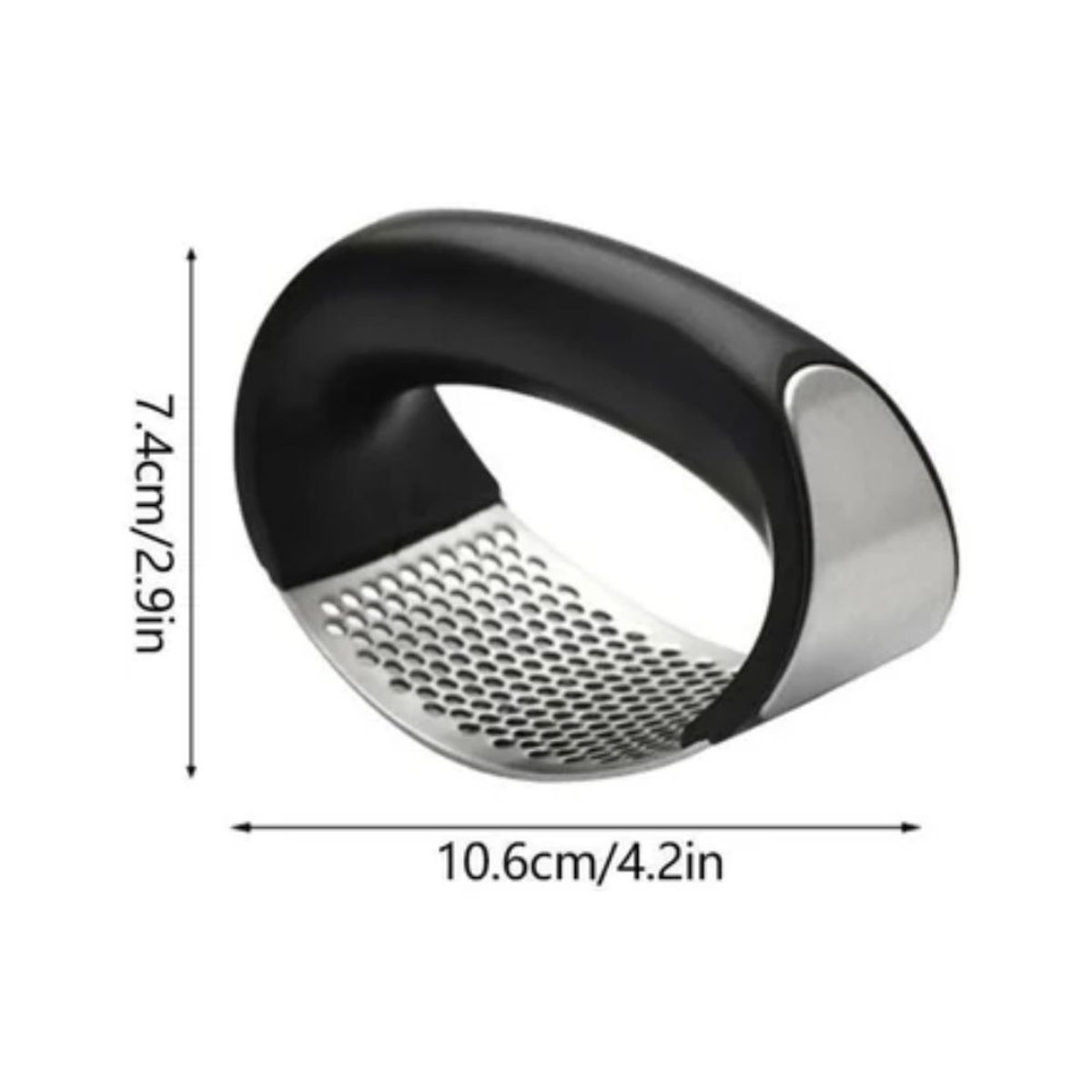 INSPIRA - Prensador Triturador Picador de Ajo manual de Acero inoxidable