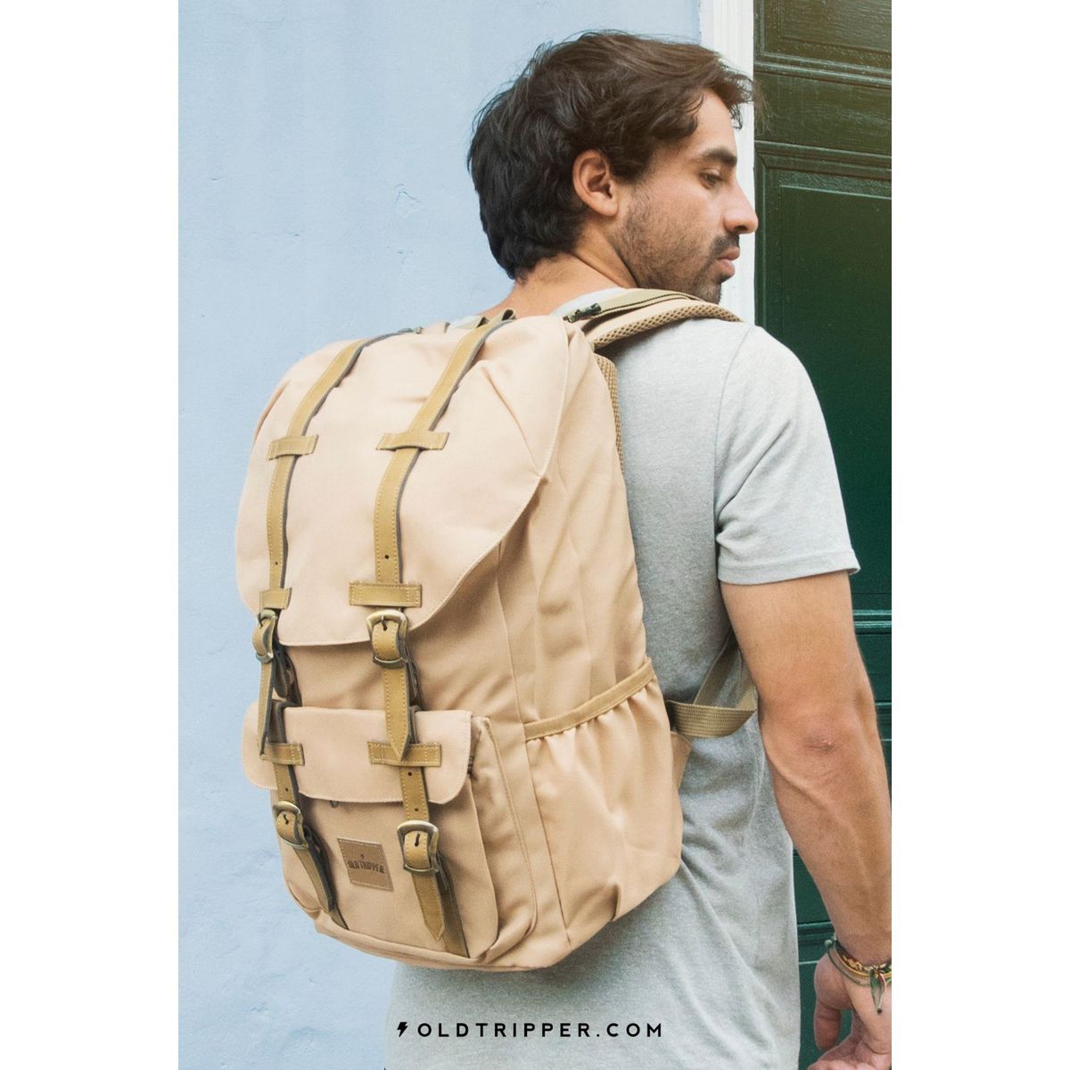 OLD TRIPPER - Mochila Viajera Cruiser Bag Army 2.0 - Beige