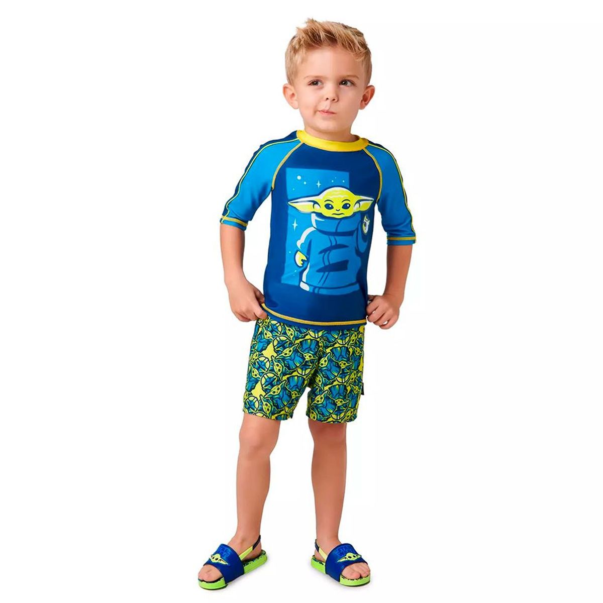 DISNEY - Polo Rash Guard Disney Store Grogu Mandalorian Star Wars.