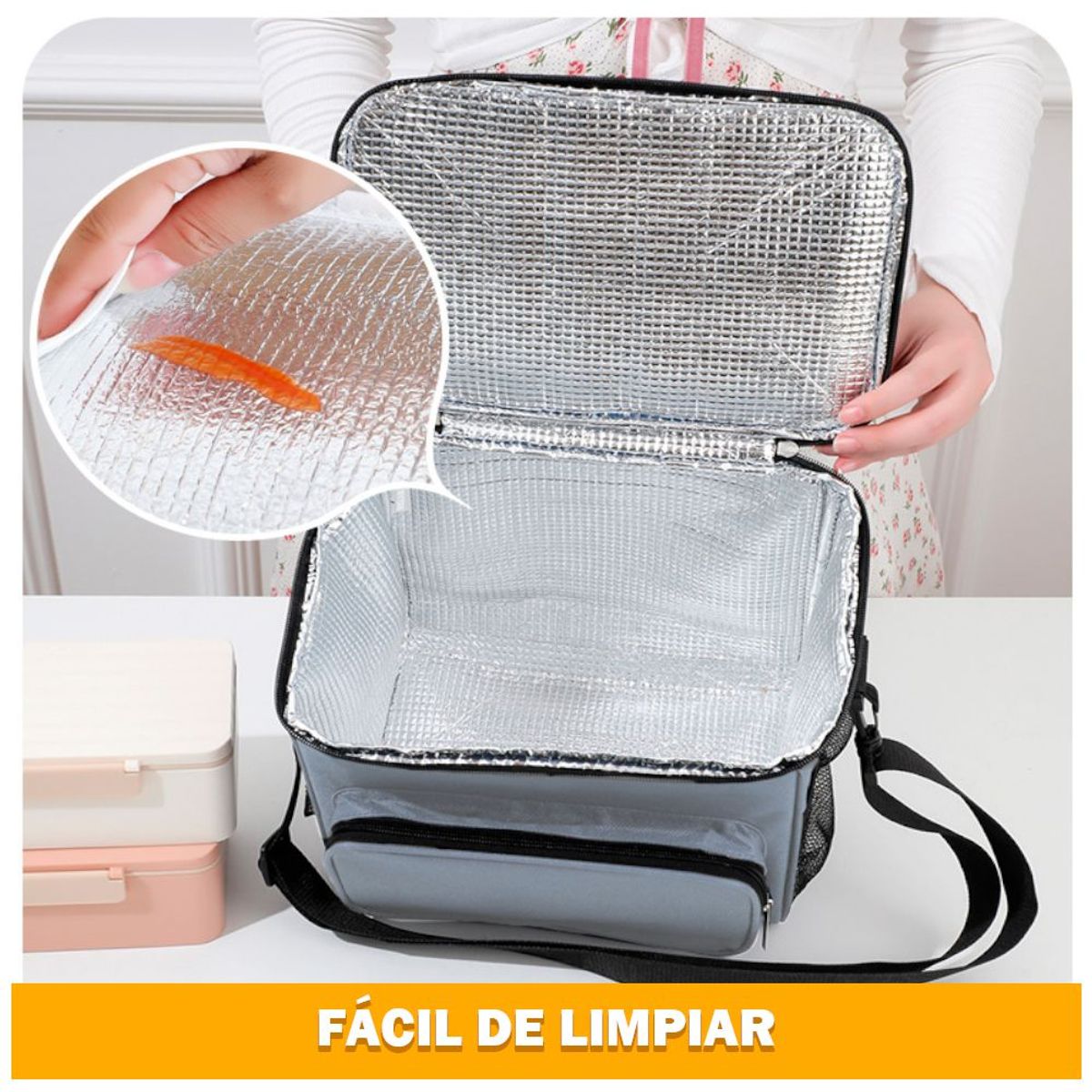 SASHIJA - Lonchera Térmica Comida PL 02X Y Licuadora Portátil Inalámbrica CL