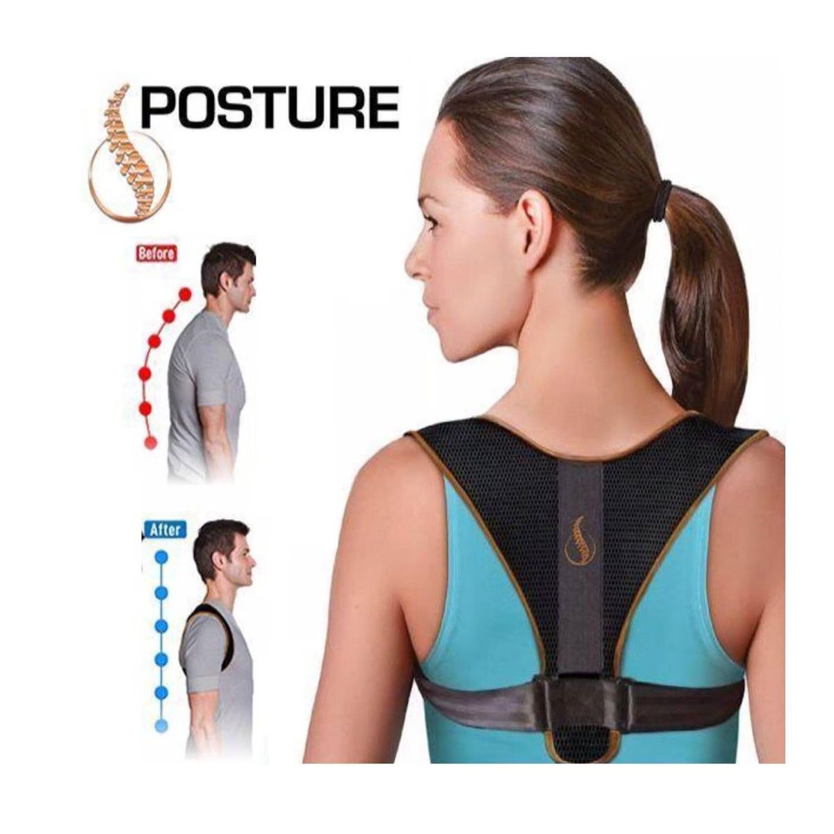 GENERICO - Corrector de postura ortopédico dr posture