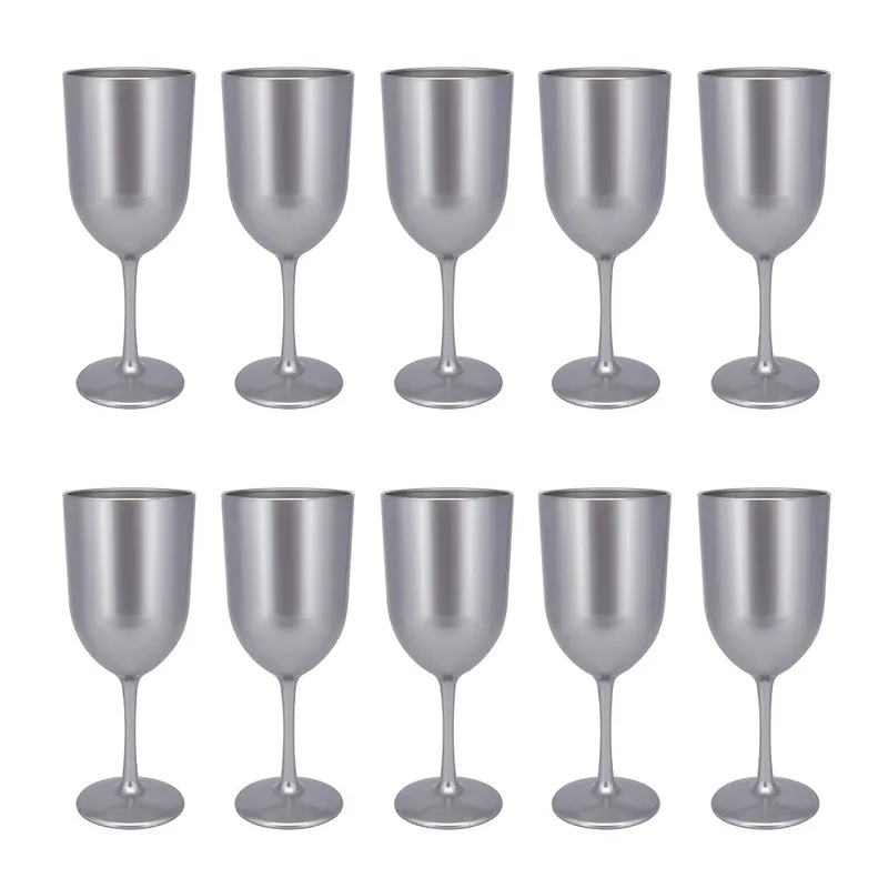 BLUE BOX - COPAS PLAYA 16 OZ X10 - PLATEADO