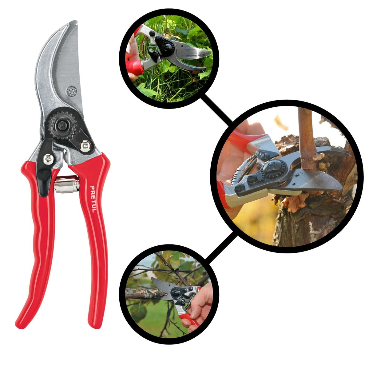 PRETUL - Tijera para poda 8 cuchilla de paso Pretul
