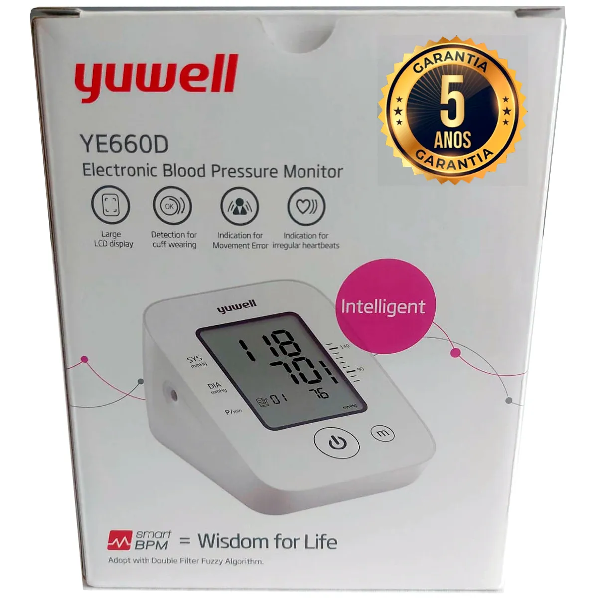 YUWELL - Tensiometro Brazo con VOZ Adaptador USB YUWELL YE660D