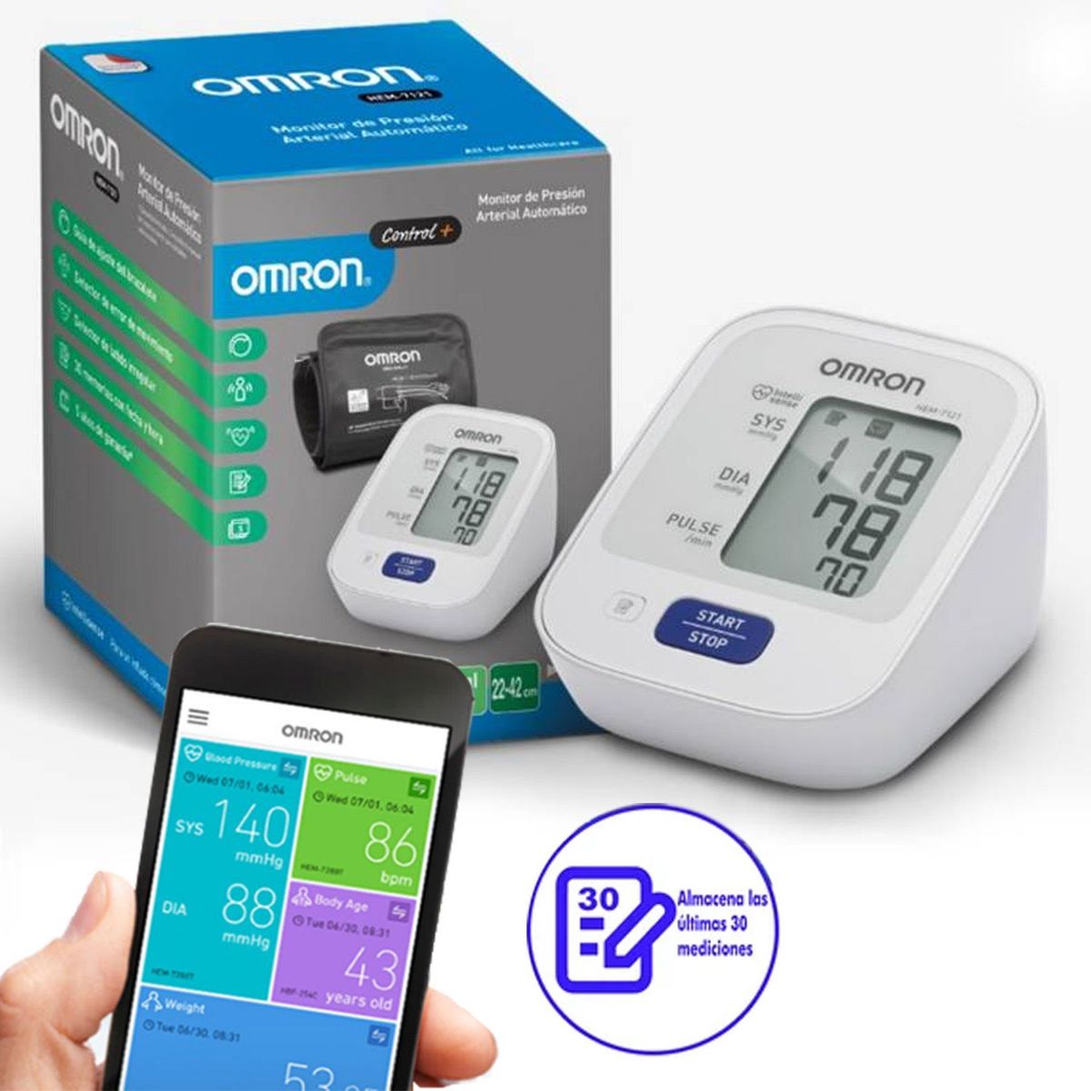 OMRON - Tensiómetro de Brazo OMRON HEM-7121