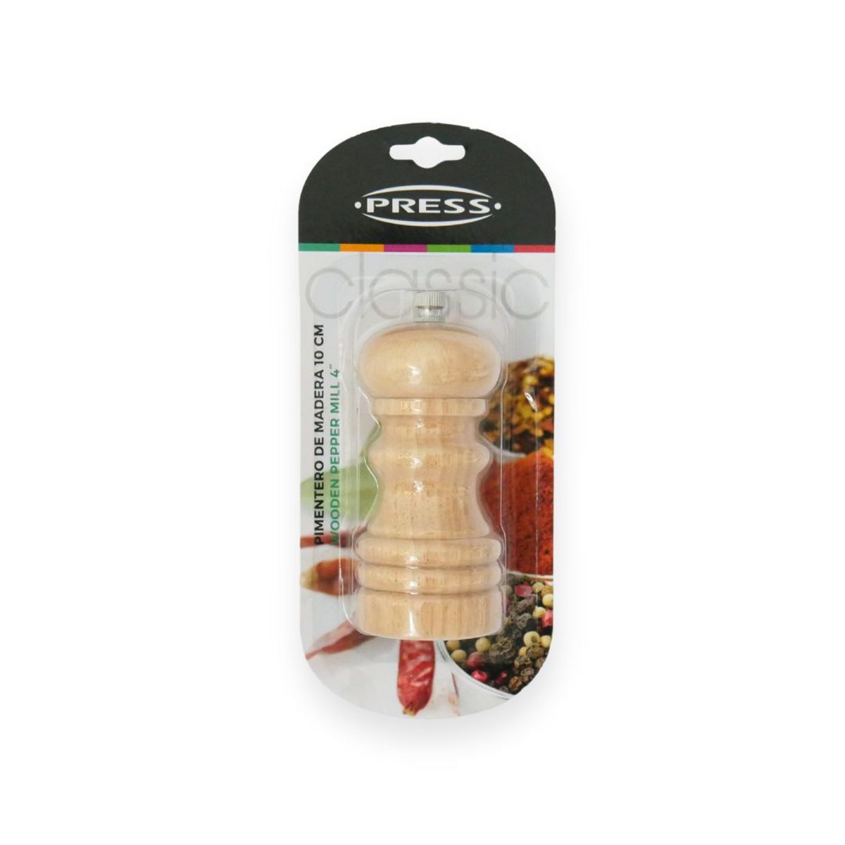 PRESS - Pimentero de Madera 10 cm Línea Classic - PRESS