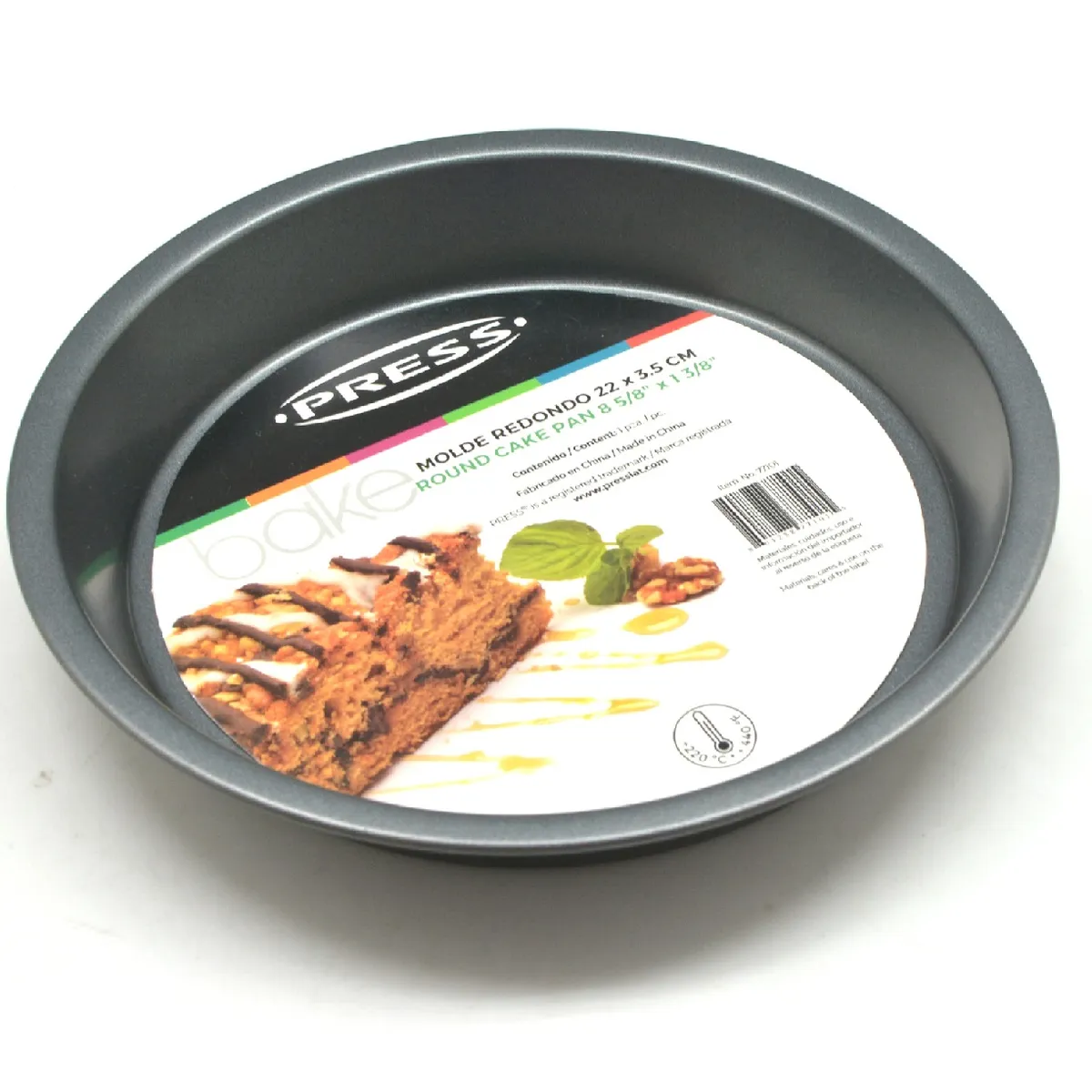 PRESS - Molde Redondo 22 x 3.5 cm Línea Antiadher. - PRESS