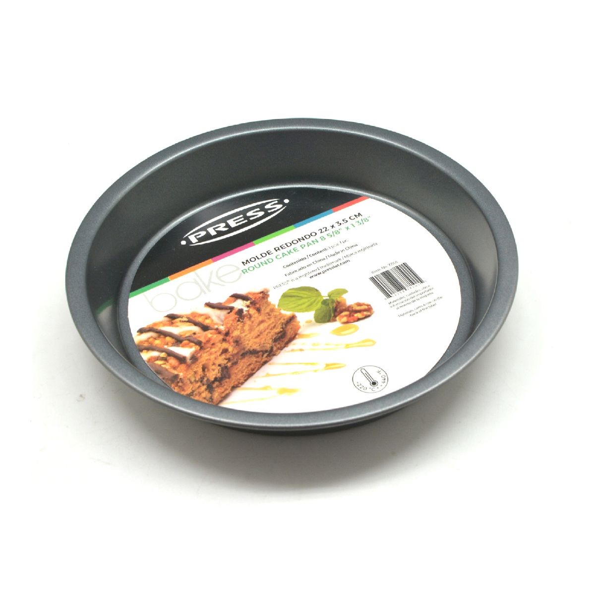 PRESS - Molde Redondo 22 x 3.5 cm Línea Antiadher. - PRESS