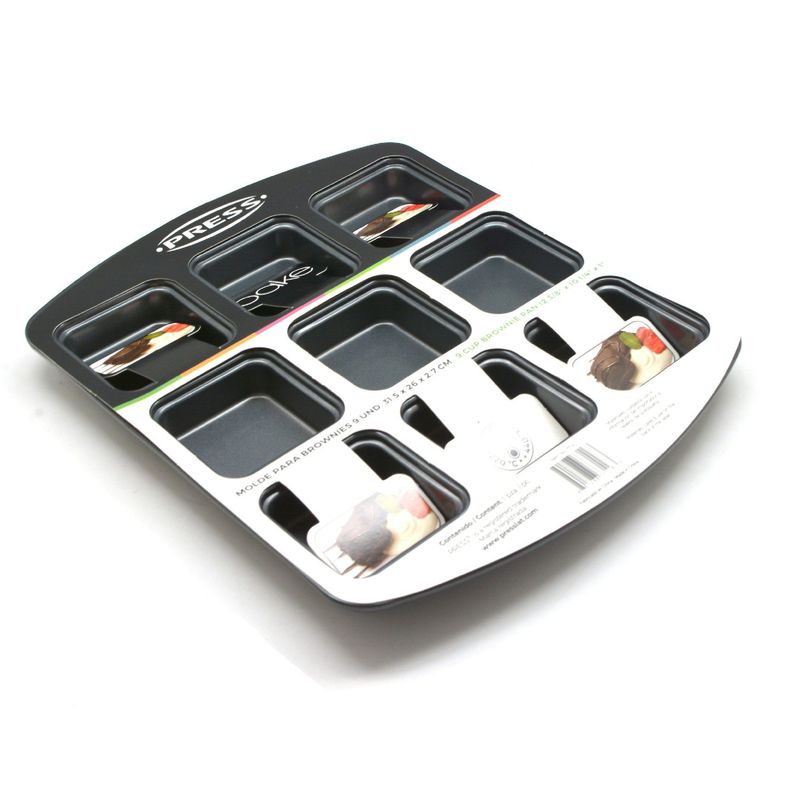 PRESS - Molde para Brownies 9 und. 31.5 x 26 x 2.7 cm Línea Antiadher. - PRESS