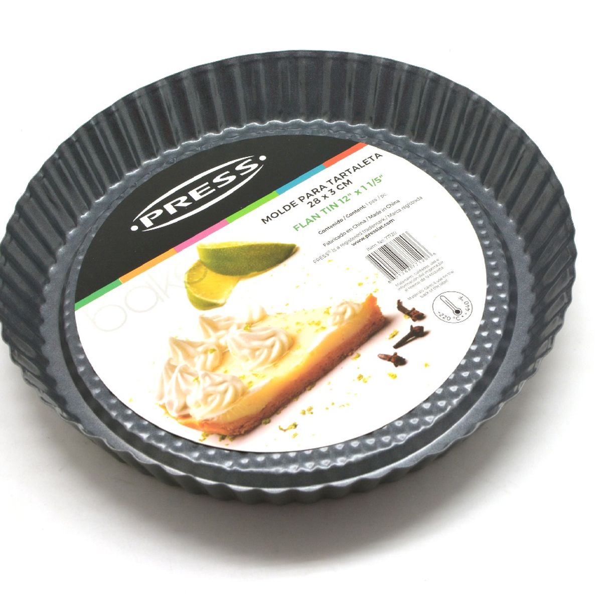 PRESS - Molde para Tartaleta 28 x 3 cm Línea Antiadher. - PRESS