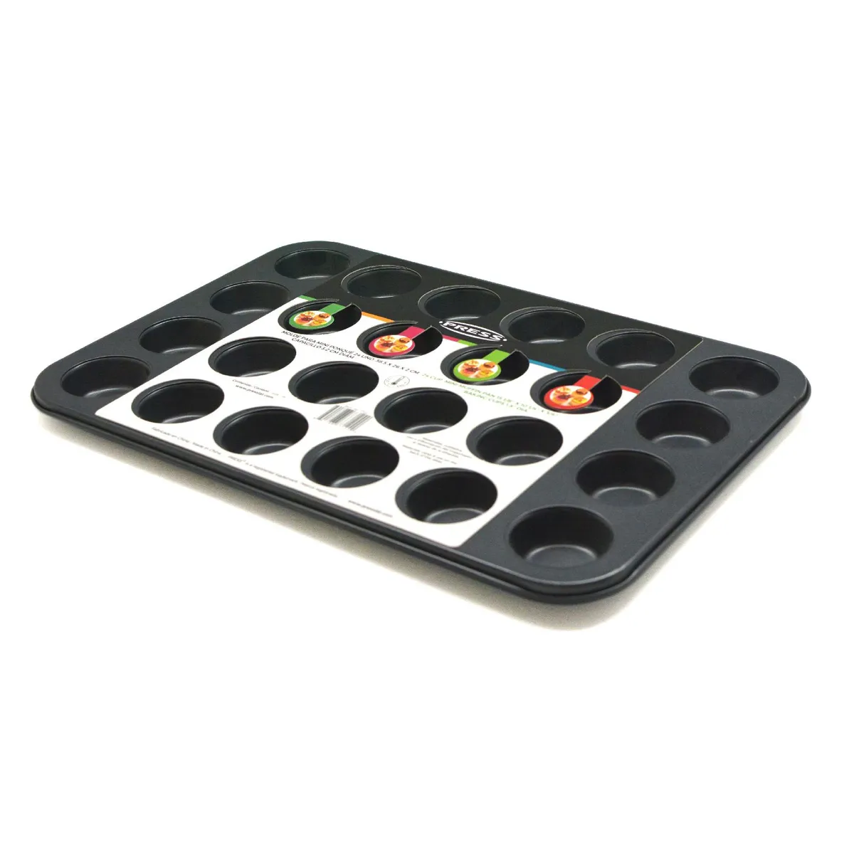 PRESS - Molde para Mini Ponque 24und. 38.5 x 26 x 2cm Línea Antiadher. - PRESS