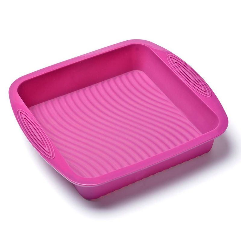 PRESS - Molde de Silicona Cuadrado 21cmx 5cm Morado Línea Silicona - PRESS