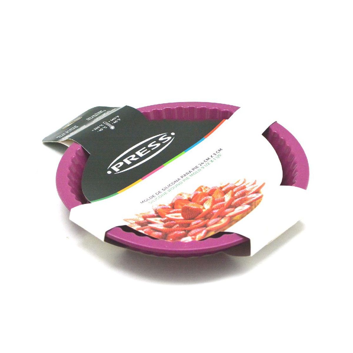 PRESS - Molde Silicona para Pie 24 cm x 3 cm Morado Línea Silicona - PRESS