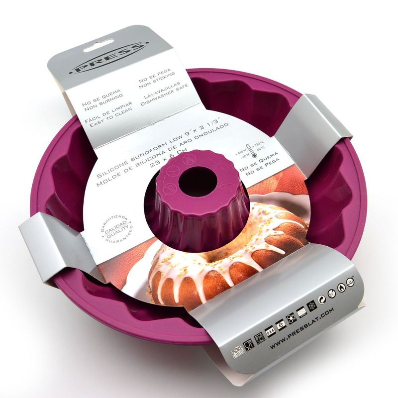 PRESS - Molde de Silicona de Aro Ondulado 23x6cm Morado Línea Silicona - PRESS