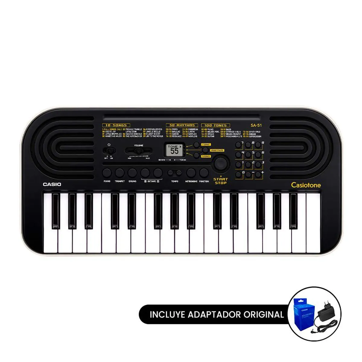 CASIO - Órgano Electrónico - CASIO - SA-51H2-ADAP - Negro