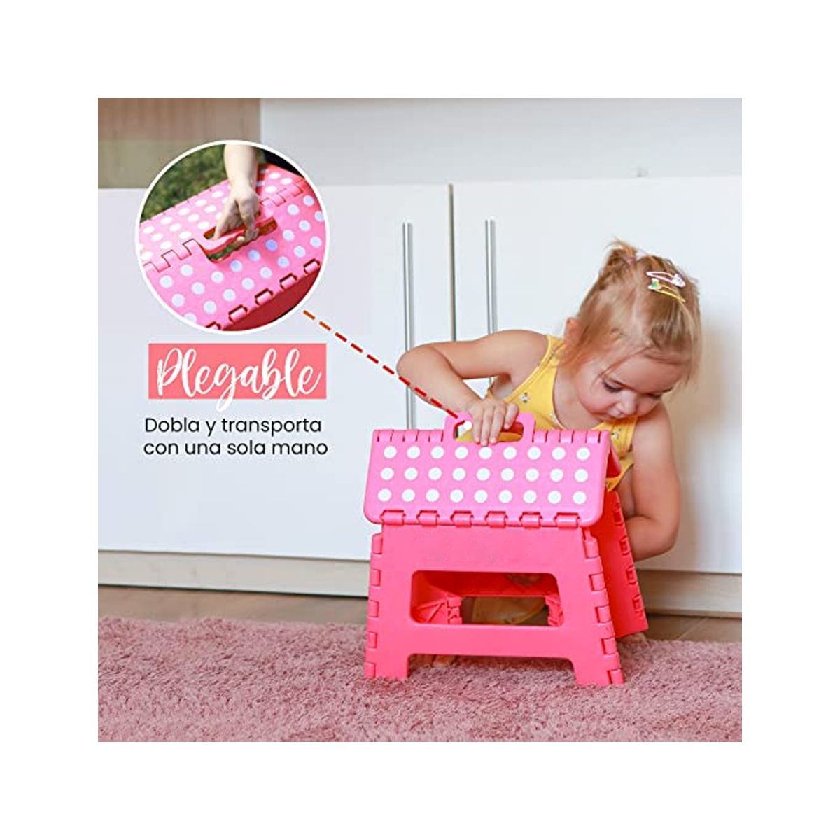 GRETAIL - Banquito Taburete Plegable Para Niños Unisex