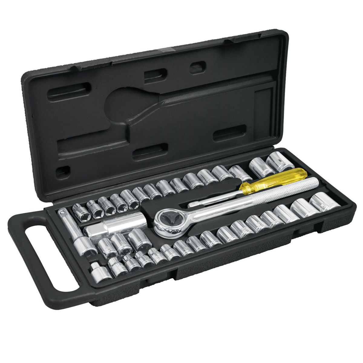 PRETUL - Juego herramientas y dados para mecánico 39 piezas Pretul