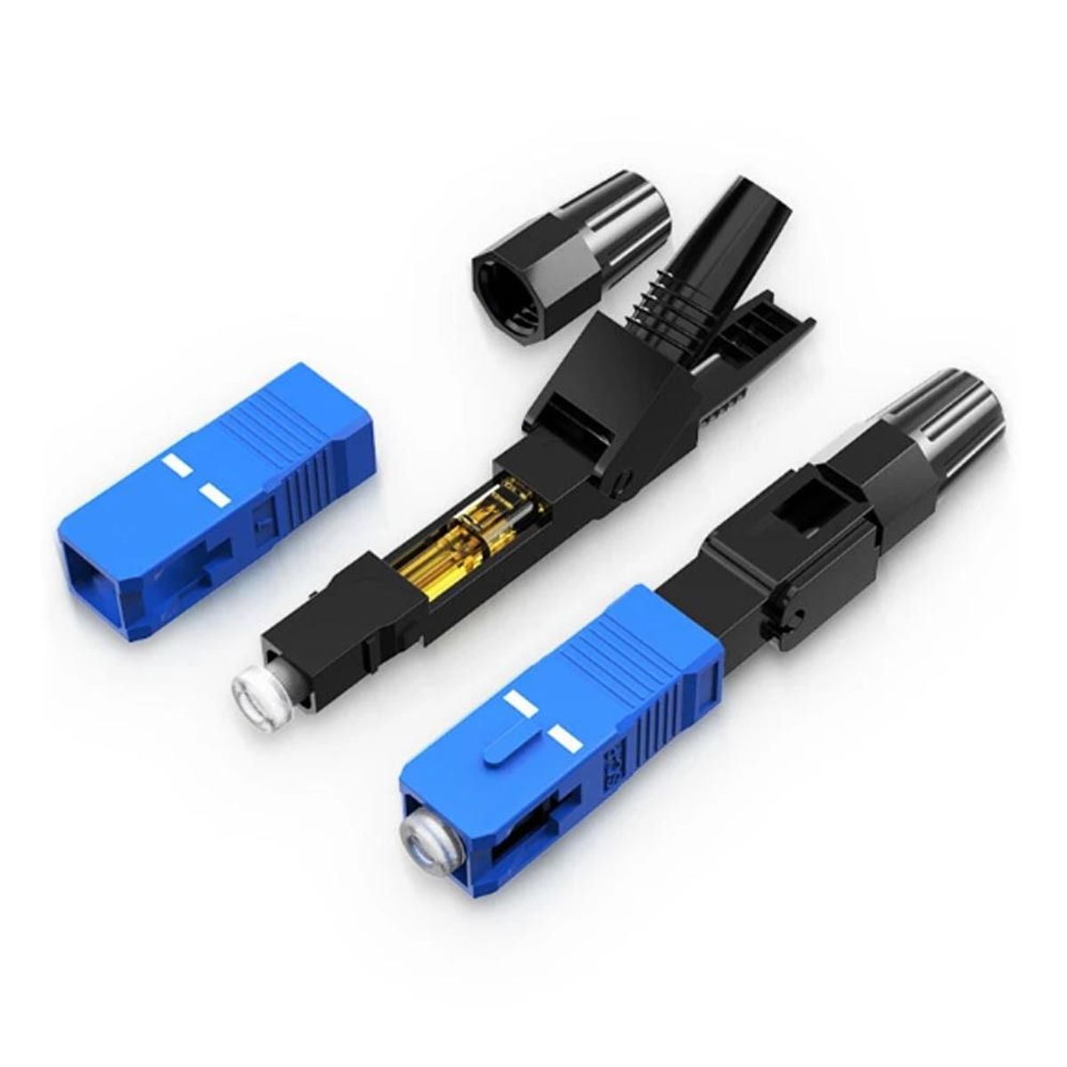 GENERICO - Blister 10 conector rapido Fibra optica SC/UPC SM 0.3dB FTTH 60mm