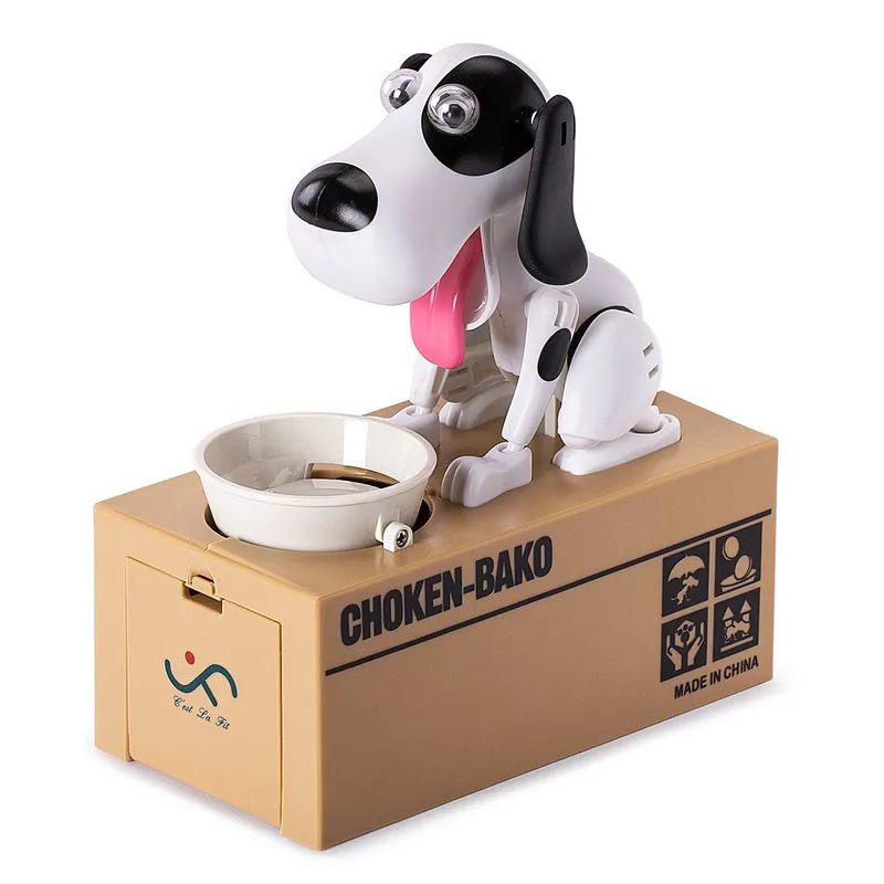 GENERICO - Alcancía electrónica perrito color blanco