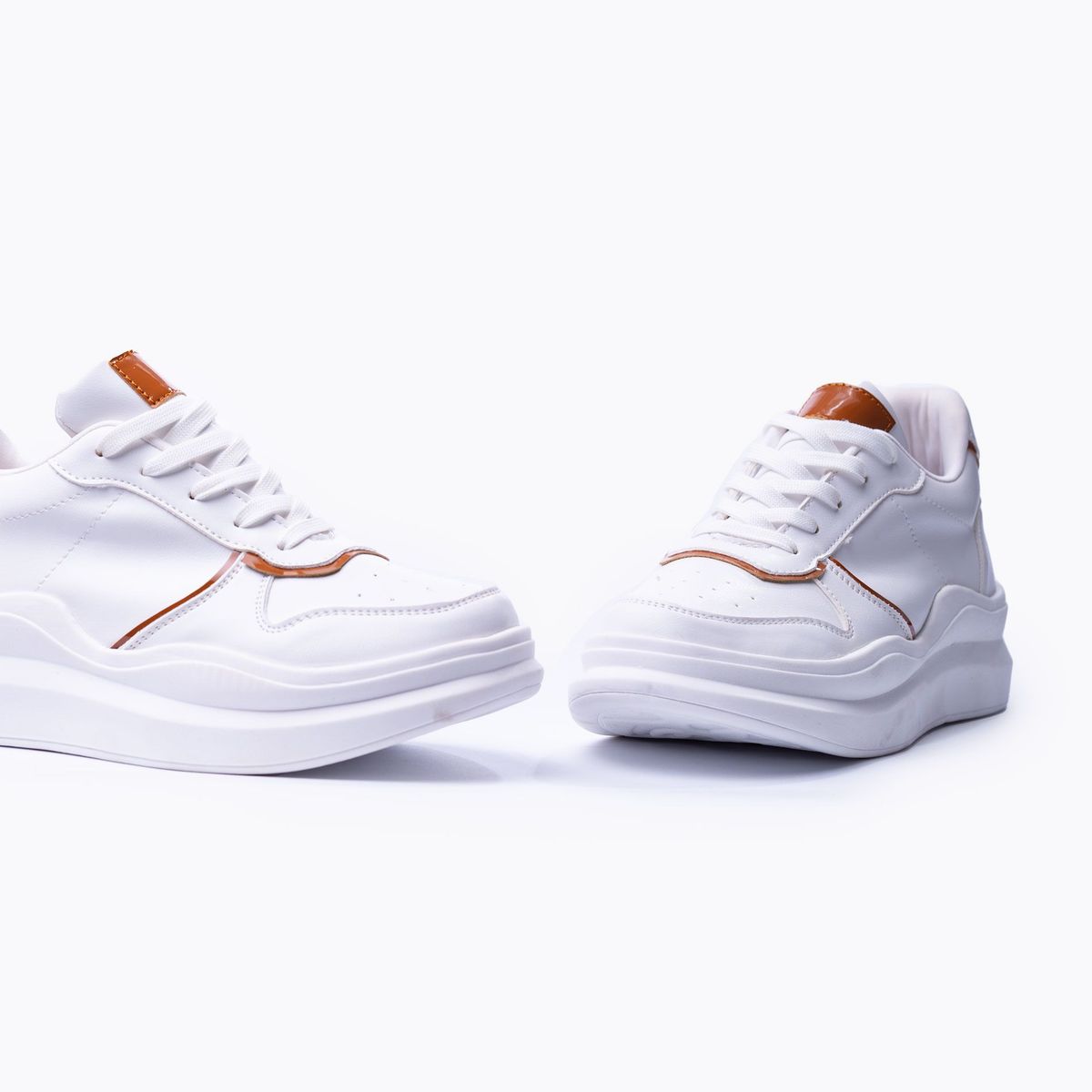 NEBULA - Zapatilla San Blas - Blanco Con Camel