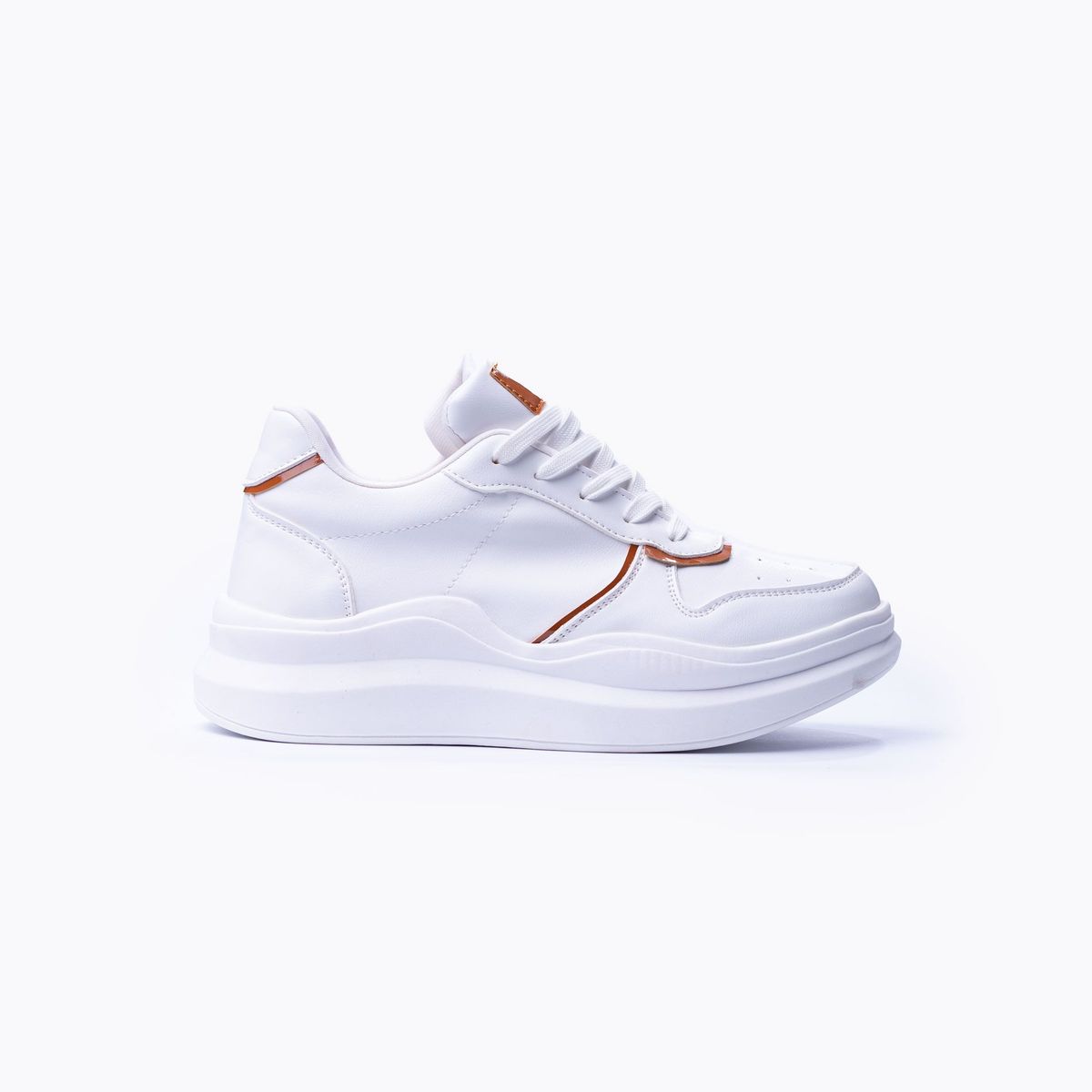 NEBULA - Zapatilla San Blas - Blanco Con Camel