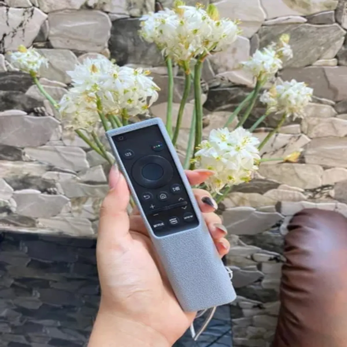 SAMSUNG - Funda Protectora Completo para Control Samsung One Remote 2021 plomo