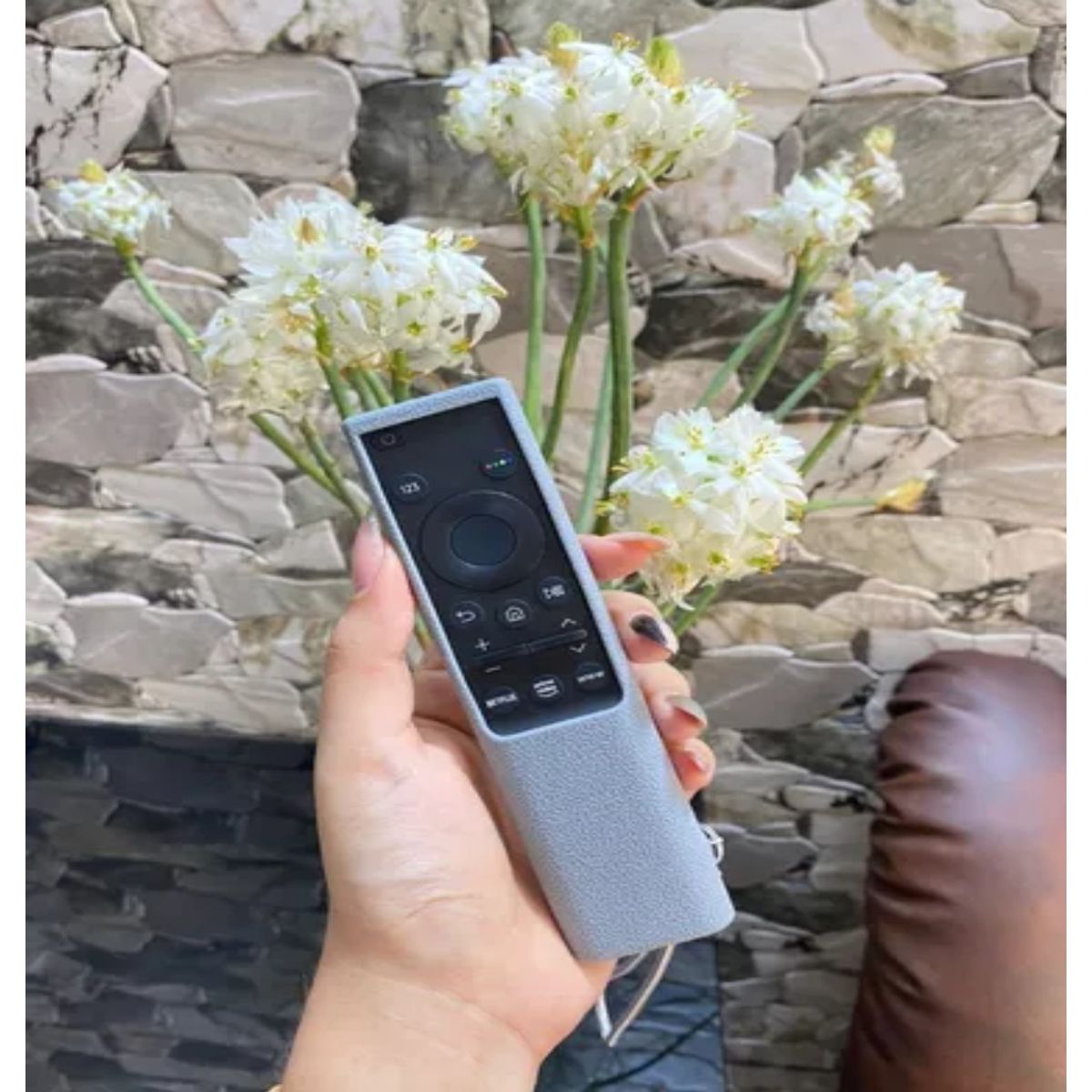 SAMSUNG - Funda Protectora Completo para Control Samsung One Remote 2021 plomo